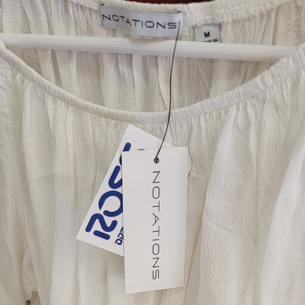 NOTATIONS Medium Ruffled Blouse - Picture 4 of 8